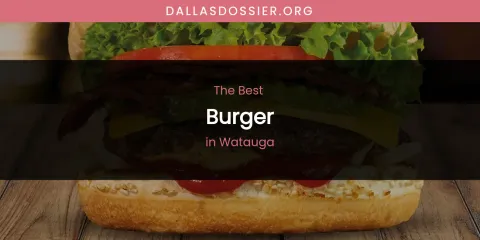 Watauga's Best Burger